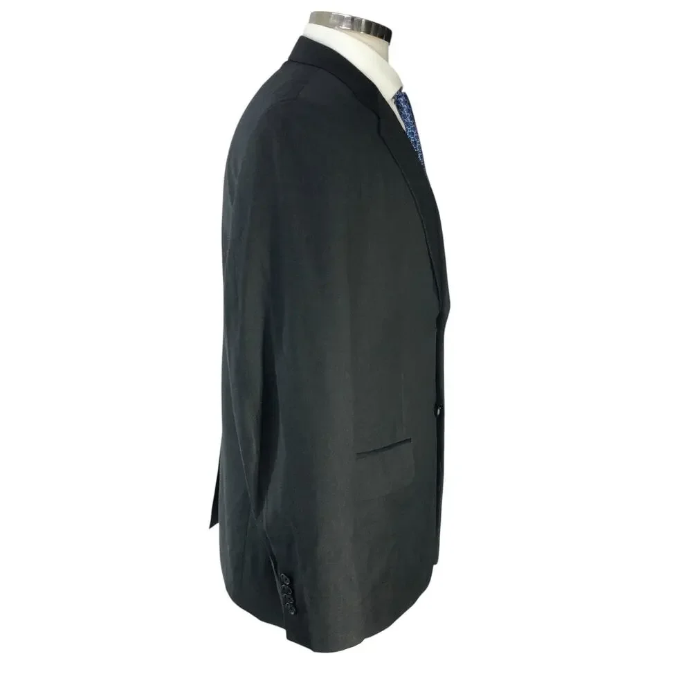 John W Nordstrom Mens Size 42S Sport Coat Suit Jacket 2 Button Charcoal Gray